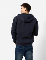 Veste molletonn&eacute;e - Coupe oversize - bleu fonc&eacute;