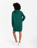 Suknelė - Gobtuvas su įvertu rai&scaron;teliu - tamsiai zalias