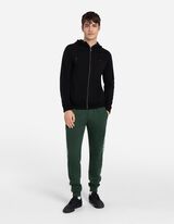 spodnie joggingowe - troczek na dole - zielony