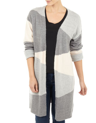 Damen Cardigan im Colourblock