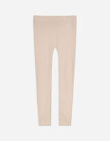 Leggings - Maglia a coste - beige