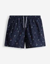 Badehose - Print - dunkelblau