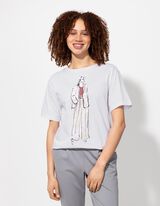 T-Shirt - Stickereien - weiß