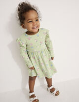 Jurk - Geribde structuur - roze