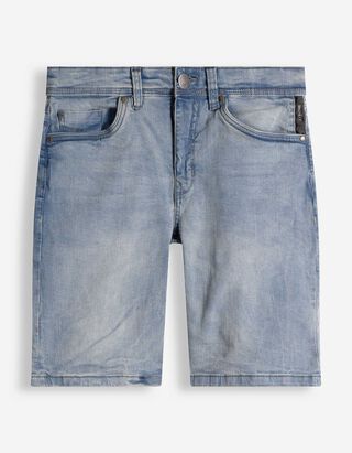 jeans kratke hlače - Učinki pranja - svetlo modra