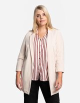 Marynarka - rękawy z wywiniętym i przyszytym brzegiem - bialy