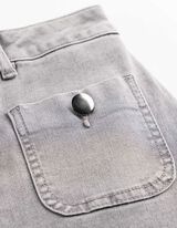 Jean - Taille haute - Gris
