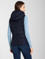 Pre&scaron;it brezrokavnik - Kapuca - temno modra