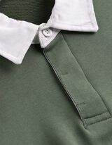 Sweatshirt - Polokragen - dunkelgr&uuml;n