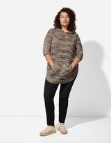 Felpa con cappuccio - Design multicolore - marrone