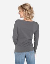 Tričko s dlh&yacute;mi ruk&aacute;vmi - Z&aacute;kladn&yacute; - tmavoseda