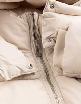 Outdoorjacke - Material-Mix - Hellgrau