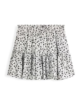 Skort - Allover-Print - wei&szlig;