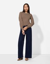 Strickpullover - Ziersteine - beige