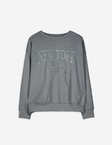 bluza - hafty - szary
