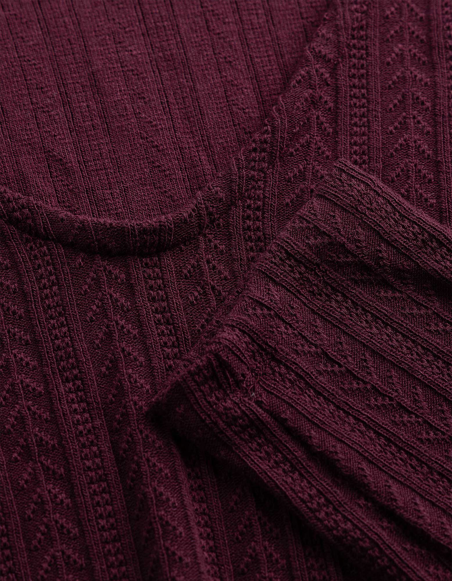 Longsleeve - V-hals - Paars