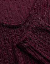 Longsleeve - V-hals - Paars