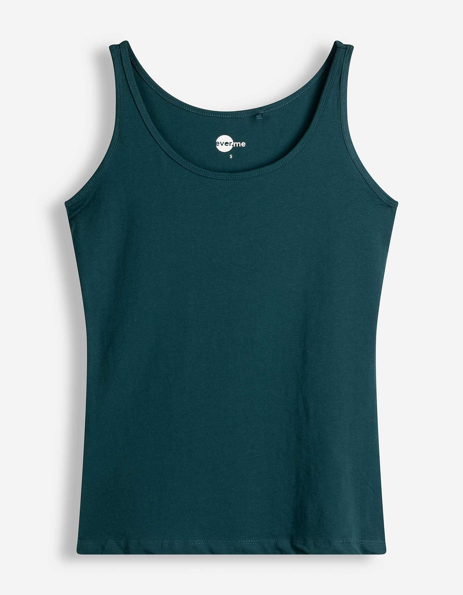 Top - Met stretch - Petrolblauw