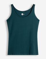 Top - Met stretch - Petrolblauw