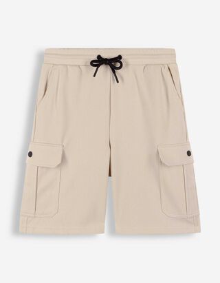 Cargoshorts - Piqu&eacute; - hellgrau