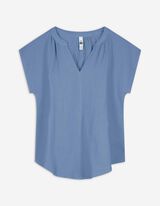Bluse - Musselin - hellblau