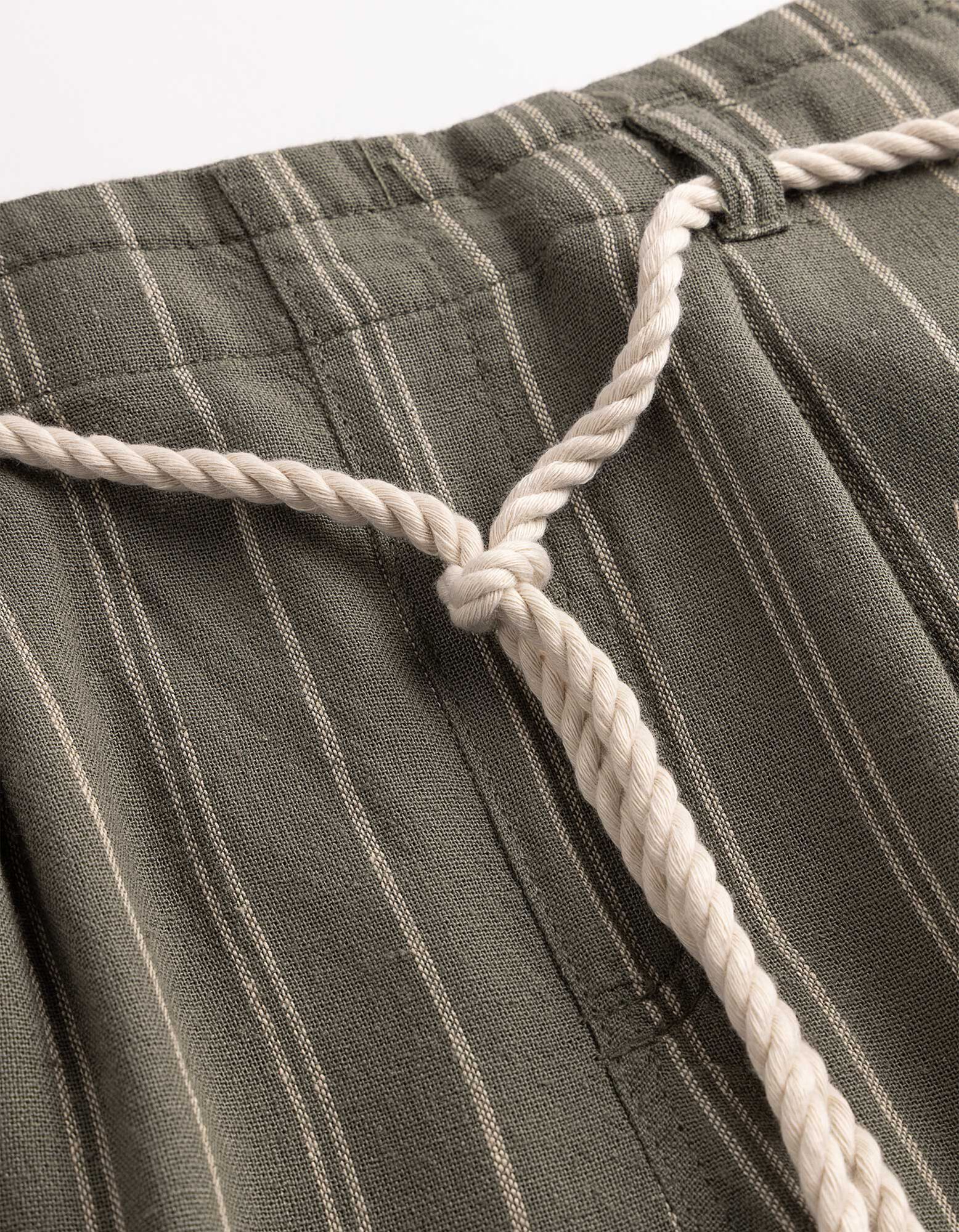 Culotte - Leinen-Optik - Gr&uuml;n