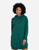 Suknelė - Gobtuvas su įvertu rai&scaron;teliu - tamsiai zalias