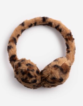 Ohrenklappen - Leopardenmuster - Braun