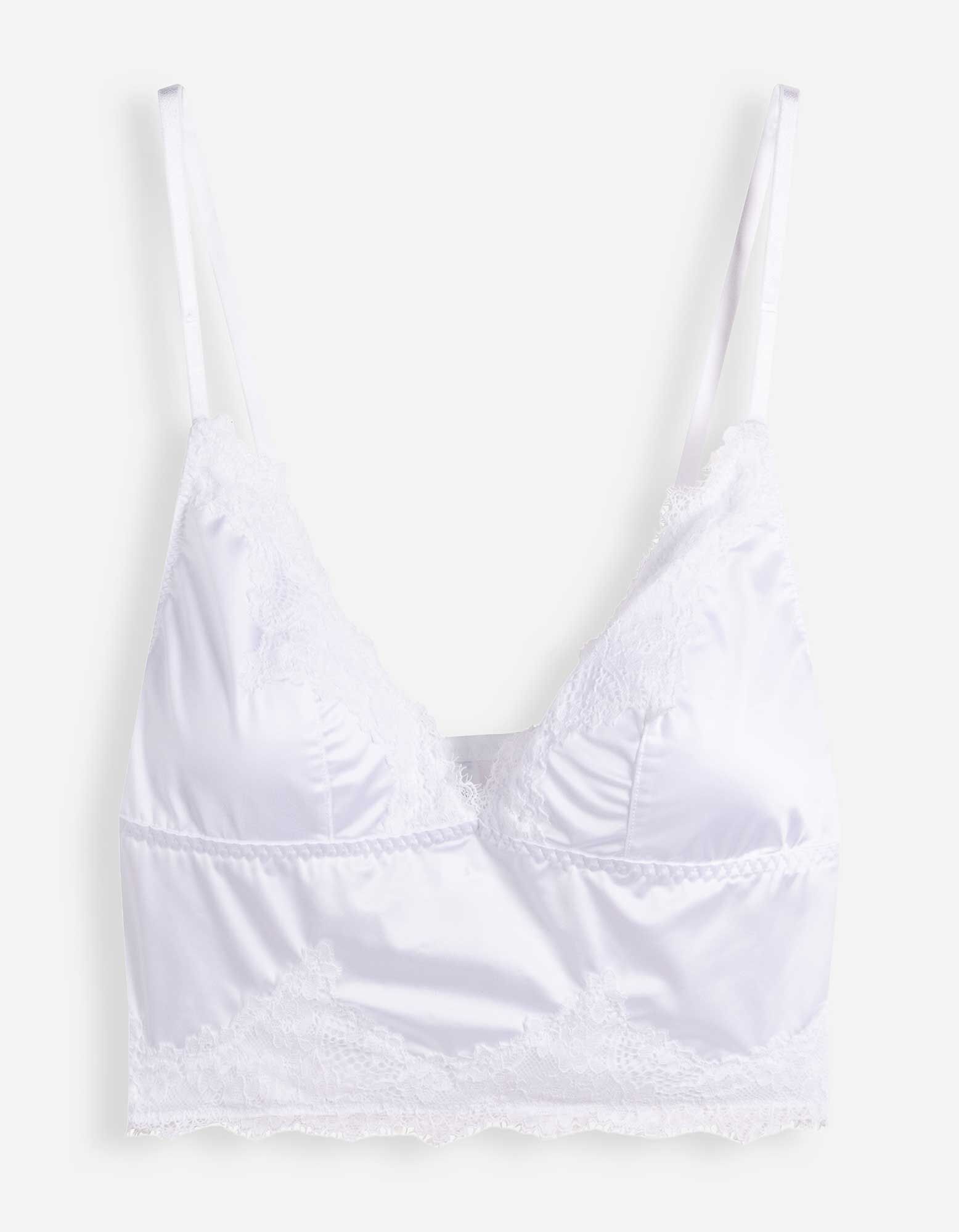 Bustier - Satin - Wei&szlig;