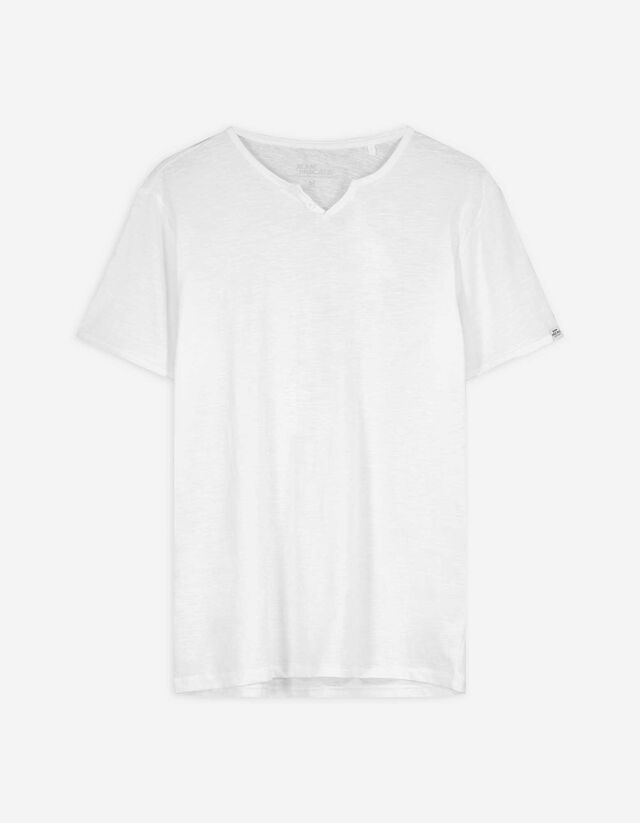 T-shirt - Scollo stile t-shirt - bianco