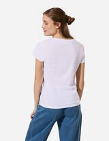 T-Shirt - Allover-Muster - wei&szlig;