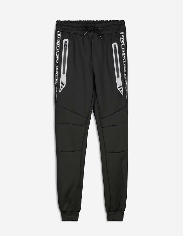 Jogger pants - Tunnelkoord in de zoom - zwart