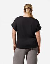 T-shirt - Fente lat&eacute;rale - noir