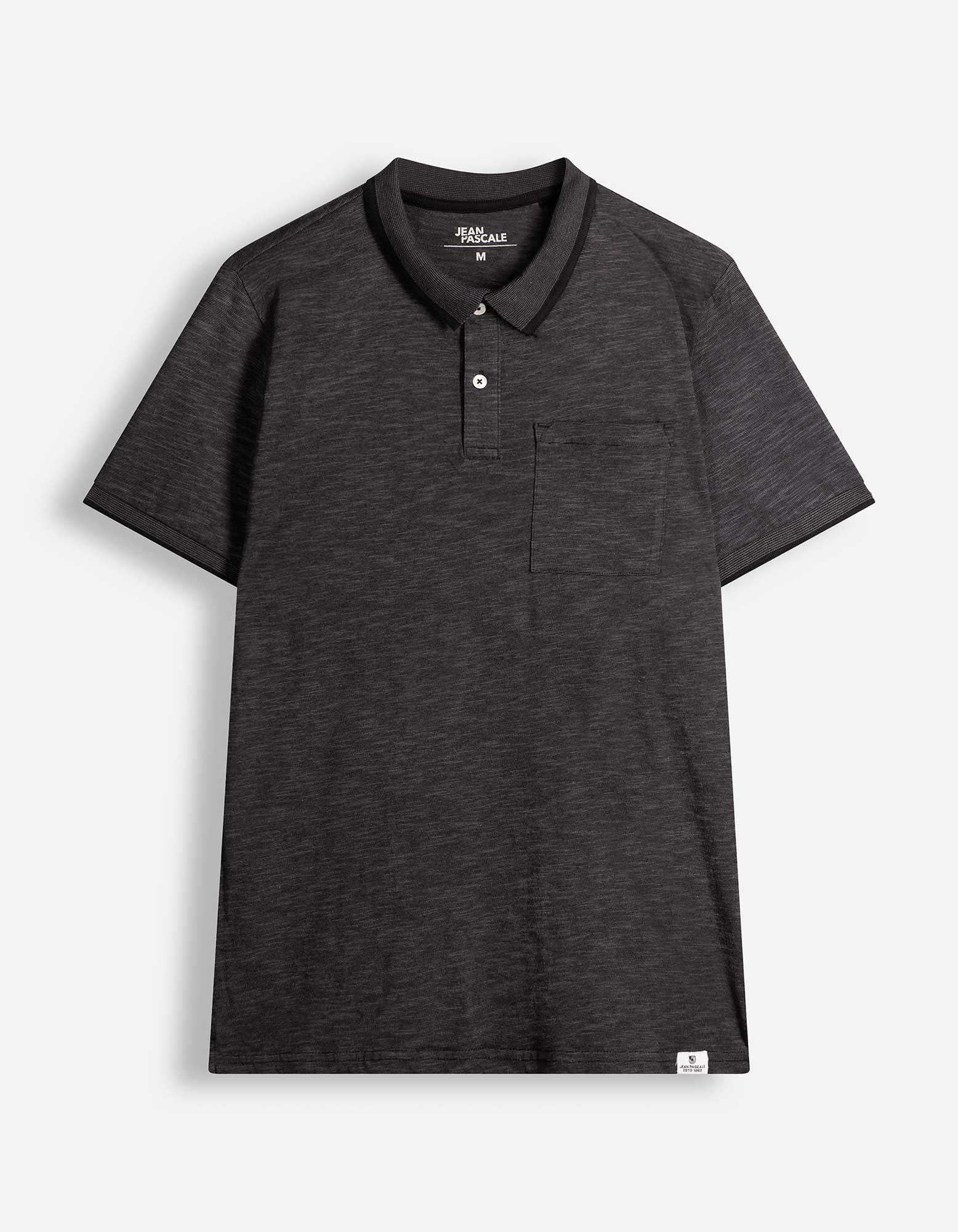 T-shirt - Polo kraag - Donkergrijs