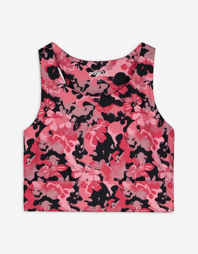 Cropped Top - Soft-Touch - dunkelrot