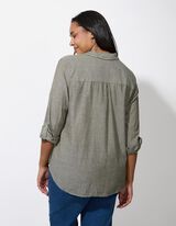 Bluza - Traka za dugmad - tamno-zelena