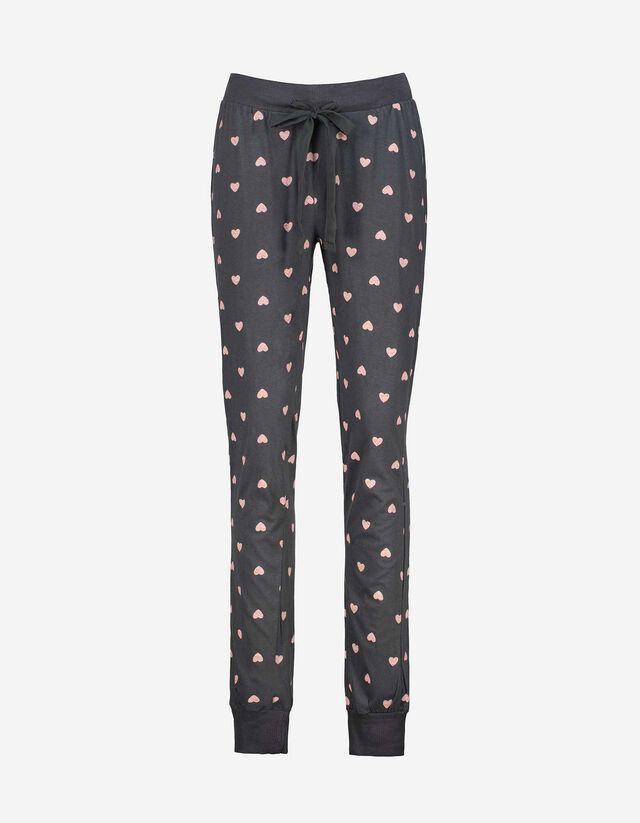 Pantaloni de pijama - Cordon tiv - Gri inchis