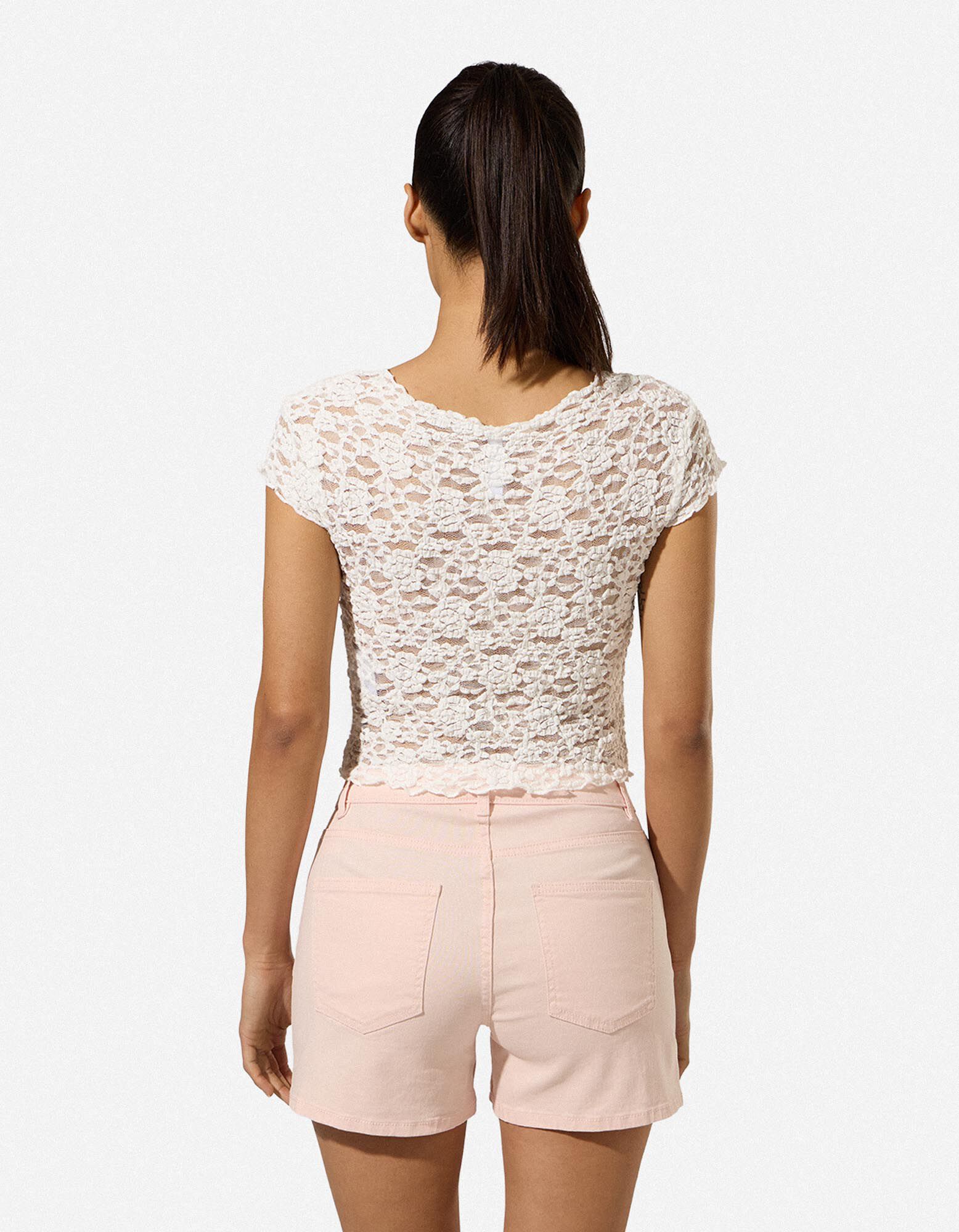 T-Shirt - Muschelsaum - Off-White