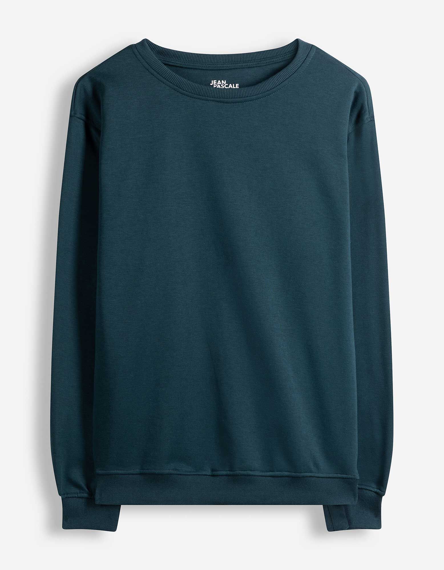 Sweatshirt - Relax Pasvorm - Petrolblauw