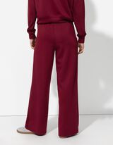 Bėgiojimo kelnės - Tiesaus kirpimo - tamsiai raudonas