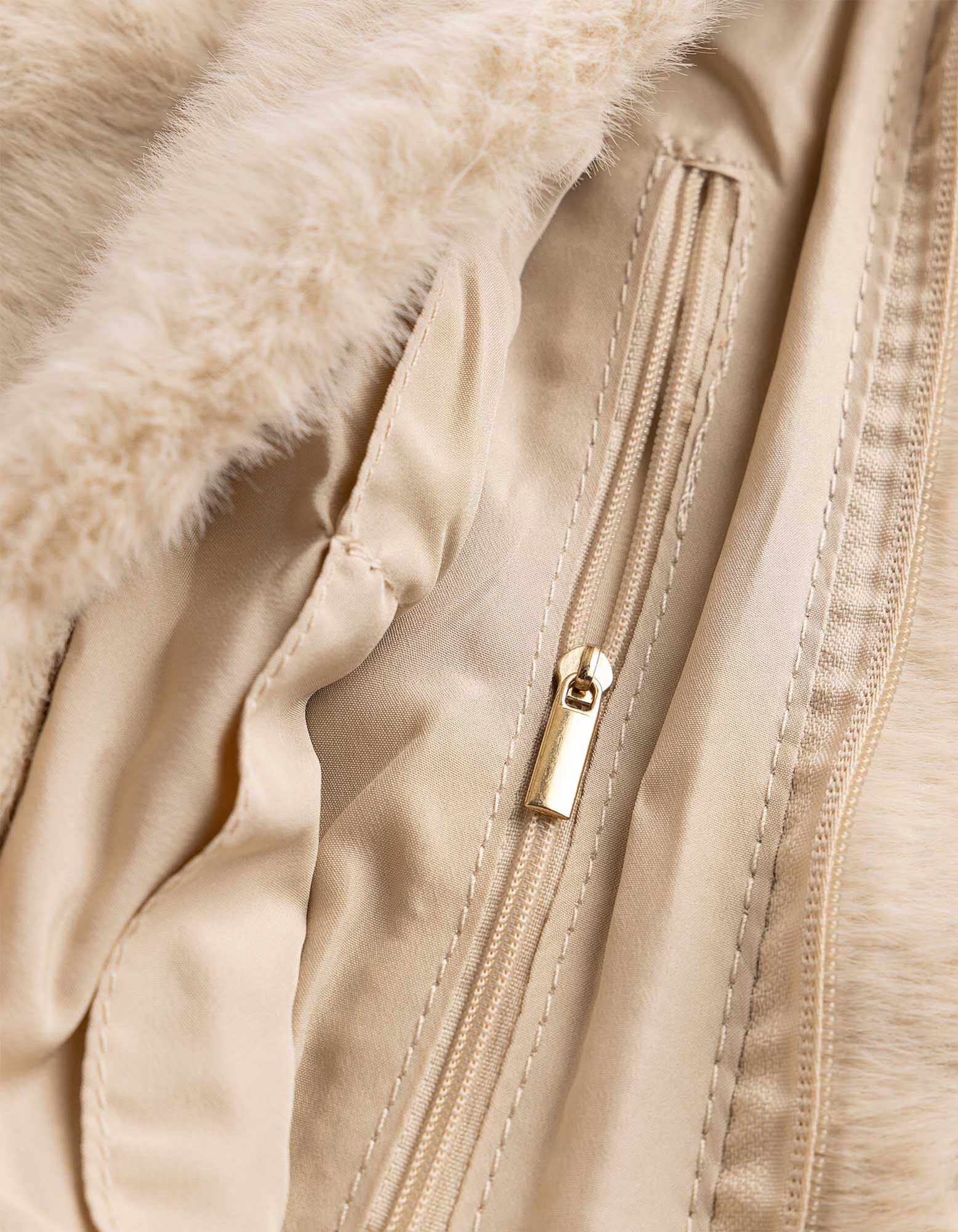 Schoudertas - Imitatiebont - Beige