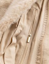 Schoudertas - Imitatiebont - Beige