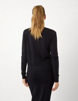 Strickjacke - Knopfleiste - Schwarz