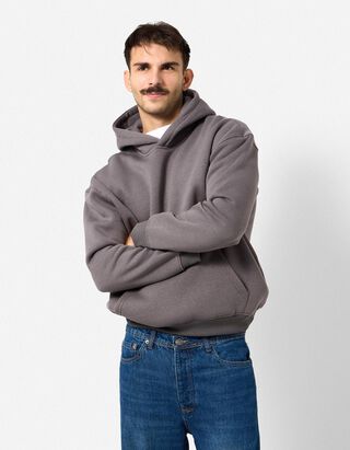 Hoodie - Oversized Fit - Dunkelgrau