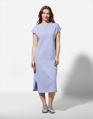 Robe - Unicolore - Bleu clair