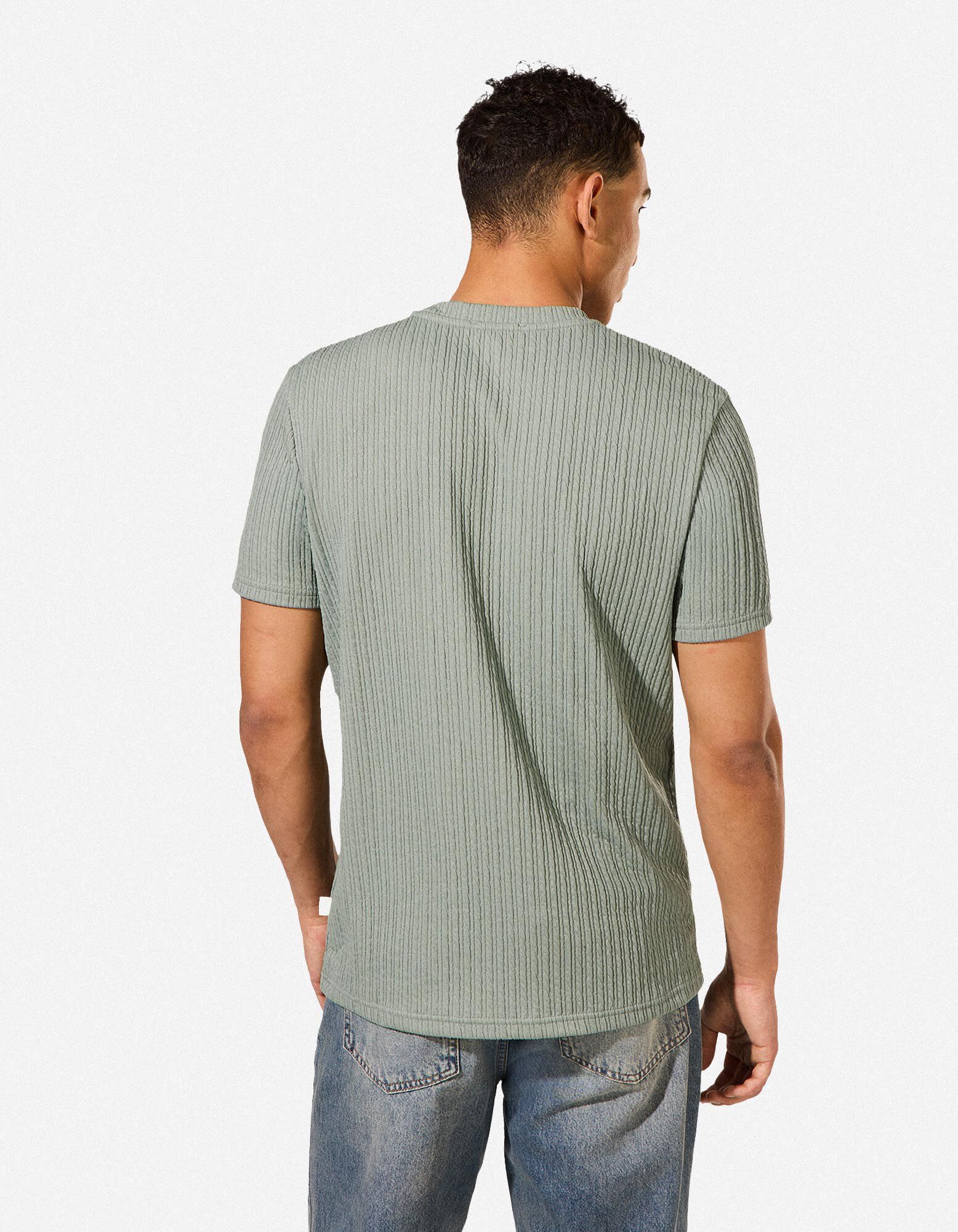 T-Shirt - einfarbig - Mint