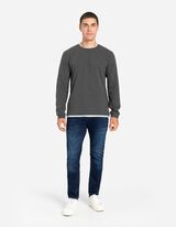 Majica dugih rukava - Dvoslojni izgled - tamno-siva