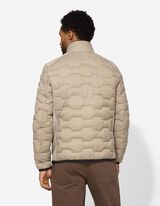 Steppjacke - Stehkragen - hellbraun