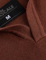 Polo majica - Pletenine - temno rjava