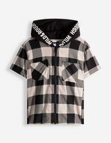 Camicia - Motivo a quadri - beige